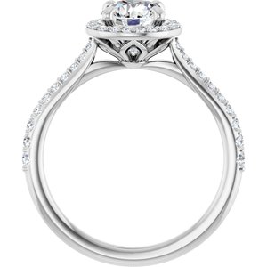 14K White Gold 6.5 mm Round 1/3 CTW Diamond Halo-Style Engagement Ring. 123316:608:P