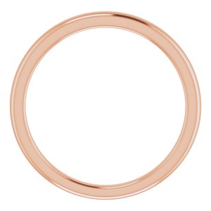 14K Rose Gold Band for 7x5 mm Pear Ring. 51220:1059:P