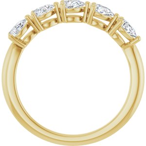 14K Yellow Gold 3/4 CTW Diamond Anniversary Band. 123486:60010:P