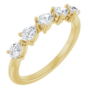 14K Yellow Gold 3/4 CTW Diamond Anniversary Band. 123486:60010:P