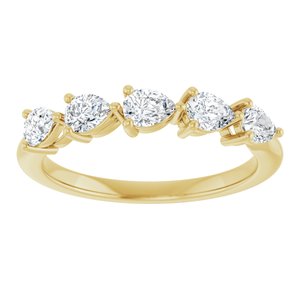 14K Yellow Gold 3/4 CTW Diamond Anniversary Band. 123486:60010:P