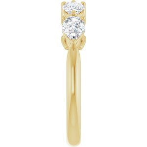 14K Yellow Gold 1 CTW Diamond Anniversary Band. 123486:60018:P