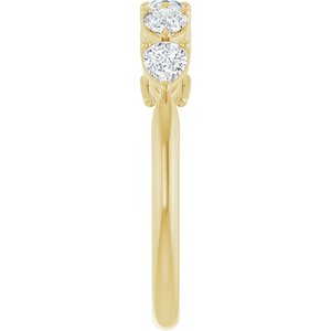 14K Yellow Gold 3/4 CTW Diamond Anniversary Band. 123486:60010:P