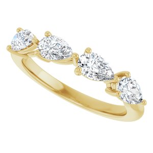 14K Yellow Gold 1 CTW Diamond Anniversary Band. 123486:60018:P