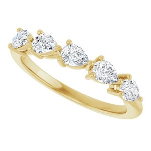 14K Yellow Gold 3/4 CTW Diamond Anniversary Band. 123486:60010:P