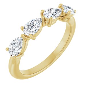 14K Yellow Gold 1 CTW Diamond Anniversary Band. 123486:60018:P