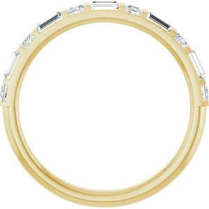 14K Yellow Gold 1/2 CTW Diamond Anniversary Band. 123585:601:P