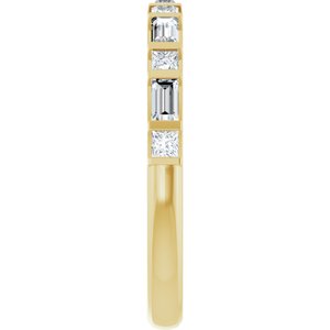 14K Yellow Gold 1/2 CTW Diamond Anniversary Band. 123585:601:P