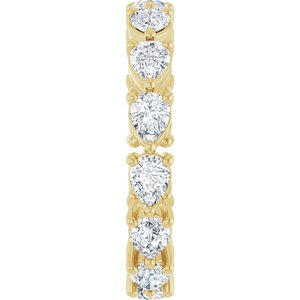 14K Yellow Gold 2 CTW Diamond Eternity Band. 123487:16984:P
