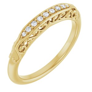 14K Yellow Gold .07 CTW Diamond Matching Band. 123738:633:P
