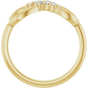 14K Yellow Gold 1/8 CTW Diamond Infinity-Inspired Ring