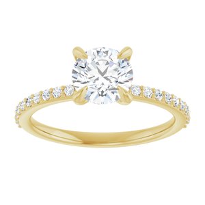 14K Yellow Gold 1 1/5 CTW Diamond Engagement Ring. 122790:LG60318:P