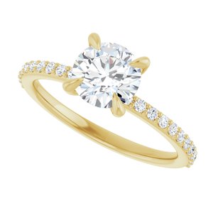 14K Yellow Gold 1 1/5 CTW Diamond Engagement Ring. 122790:LG60318:P