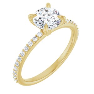 14K Yellow Gold 1 1/5 CTW Diamond Engagement Ring. 122790:LG60318:P