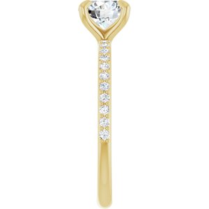 14K Yellow Gold 1 1/5 CTW Diamond Engagement Ring. 122790:LG60318:P