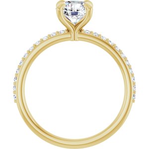 14K Yellow Gold 1 1/5 CTW Diamond Engagement Ring. 122790:LG60318:P