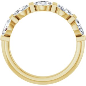 14K Yellow Gold 9/10 CTW Diamond Anniversary Band. 123600:LG744:P