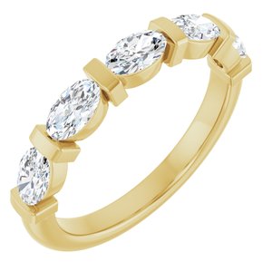 14K Yellow Gold 9/10 CTW Diamond Anniversary Band. 123600:LG744:P