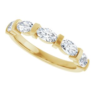 14K Yellow Gold 9/10 CTW Diamond Anniversary Band. 123600:LG744:P