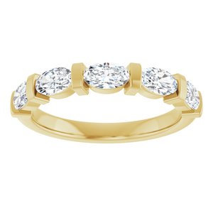 14K Yellow Gold 9/10 CTW Diamond Anniversary Band. 123600:LG744:P