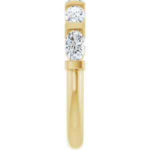 14K Yellow Gold 9/10 CTW Diamond Anniversary Band. 123600:LG744:P