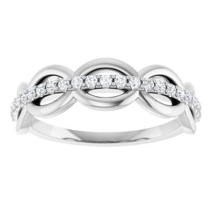 14K White Gold 1/5 CTW Diamond Anniversary Band 123921:600:P