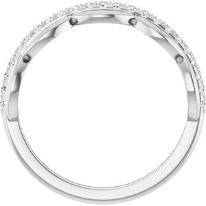 14K White Gold 1/5 CTW Diamond Anniversary Band 123921:600:P