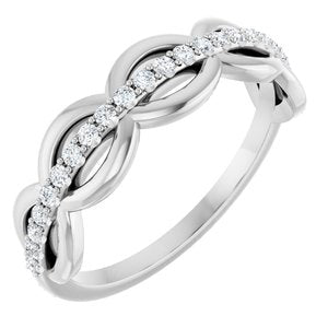 14K White Gold 1/5 CTW Diamond Anniversary Band 123921:600:P