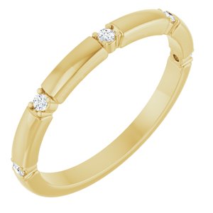 14K Yellow Gold  .07 CTW Diamond Five-Stone Anniversary Band. 123948:601:P