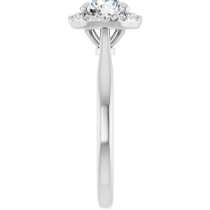 14K White Gold 6.5 mm Round 1/6 CTW Diamond Halo-Style Engagement Ring. 123920:608:P
