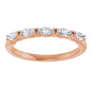 14K Rose Gold 1/3 CTW Diamond Anniversary Band. 123843:LG6074:P