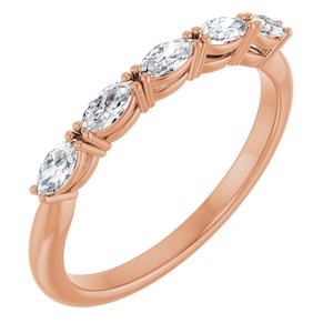 14K Rose Gold 1/3 CTW Diamond Anniversary Band. 123843:LG6074:P