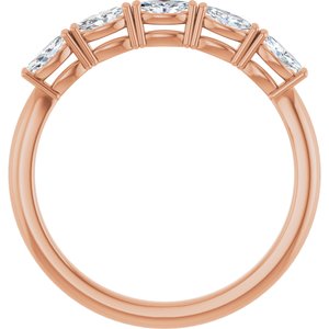 14K Rose Gold 1/3 CTW Diamond Anniversary Band. 123843:LG6074:P