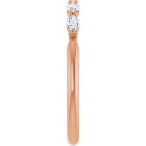 14K Rose Gold 1/3 CTW Diamond Anniversary Band. 123843:LG6074:P