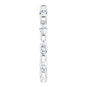 14K White Gold 7/8 CTW Diamond Eternity Band. 123623:60009:P