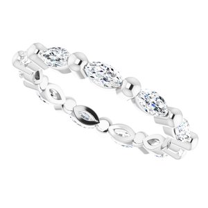 14K White Gold 7/8 CTW Diamond Eternity Band. 123623:60009:P