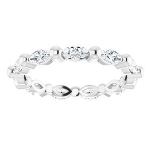 14K White Gold 7/8 CTW Diamond Eternity Band. 123623:60009:P