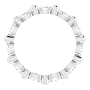 14K White Gold 7/8 CTW Diamond Eternity Band. 123623:60009:P