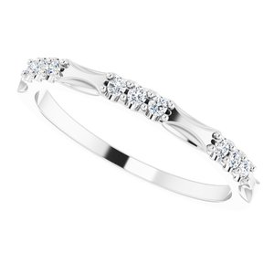 14K White Gold 1/8 CTW Diamond Anniversary Band. 124069:600:P