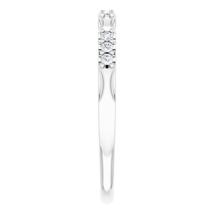 14K White Gold 1/8 CTW Diamond Anniversary Band. 124069:600:P
