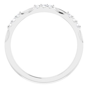 14K White Gold 1/8 CTW Diamond Anniversary Band. 124069:600:P