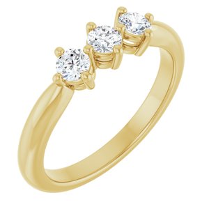 14K Yellow Gold  3.2 mm Round Anniversary Band. 124031:226:P