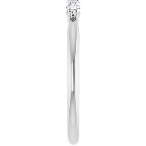 14K White Gold 1/4 CTW Marquise Anniversary Band. 124031:60013:P