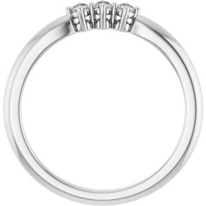 14K X1 White Gold  2 mm Round Anniversary Band. 124031:152:P