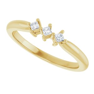 14K Yellow Gold  1.75 mm Square Anniversary Band. 124031:631:P