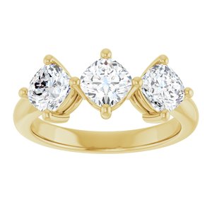 14K Yellow Gold  5 mm Cushion Anniversary Band. 124031:481:P