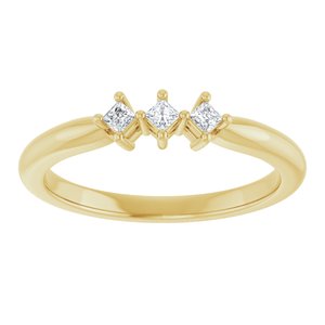 14K Yellow Gold  1.75 mm Square Anniversary Band. 124031:631:P