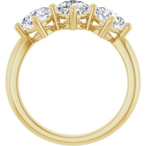14K Yellow Gold  5 mm Cushion Anniversary Band. 124031:481:P