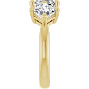 14K Yellow Gold  5 mm Asscher Anniversary Band. 124031:571:P