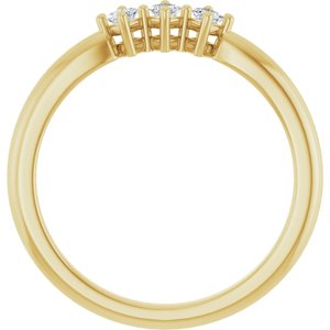14K Yellow Gold  1.75 mm Square Anniversary Band. 124031:631:P